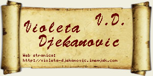 Violeta Đekanović vizit kartica
